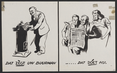 703276 Propaganda-affiche voor het weekblad Volk en Vaderland van de N.S.B.